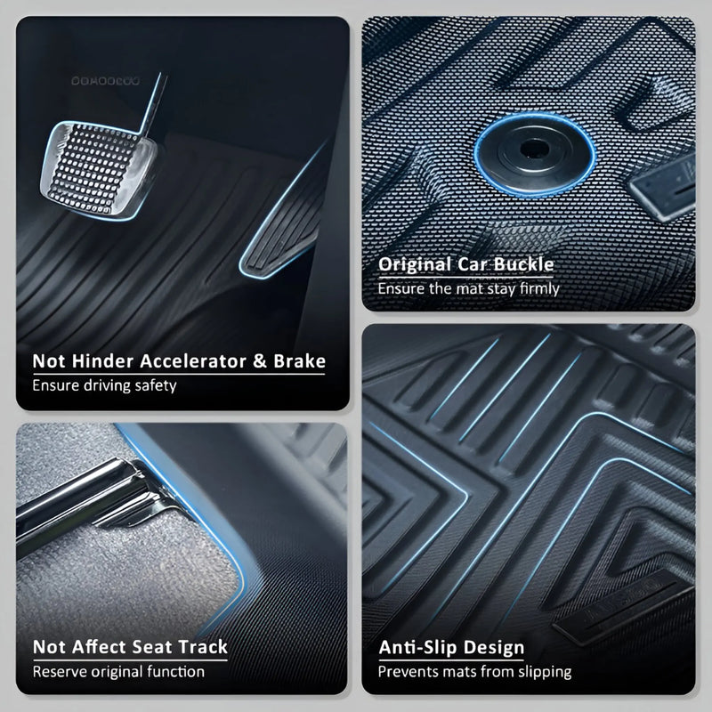 3D Rubber Car Floor Mats For Ford Ranger Next-Gen 2022 Onwards