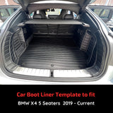 CarLux™ Custom Made Nappa PU Leather Trunk Boot Mats Liner For BMW
