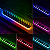 4x LED Flowing Light Door Sill Trims Bar For Car Plate Pedal