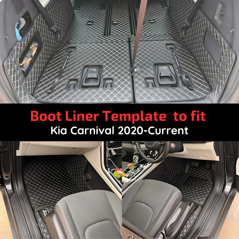 CarLux™ Complete Floor Protection Set: 3D Boot Liner and Car Mats For Your Kia