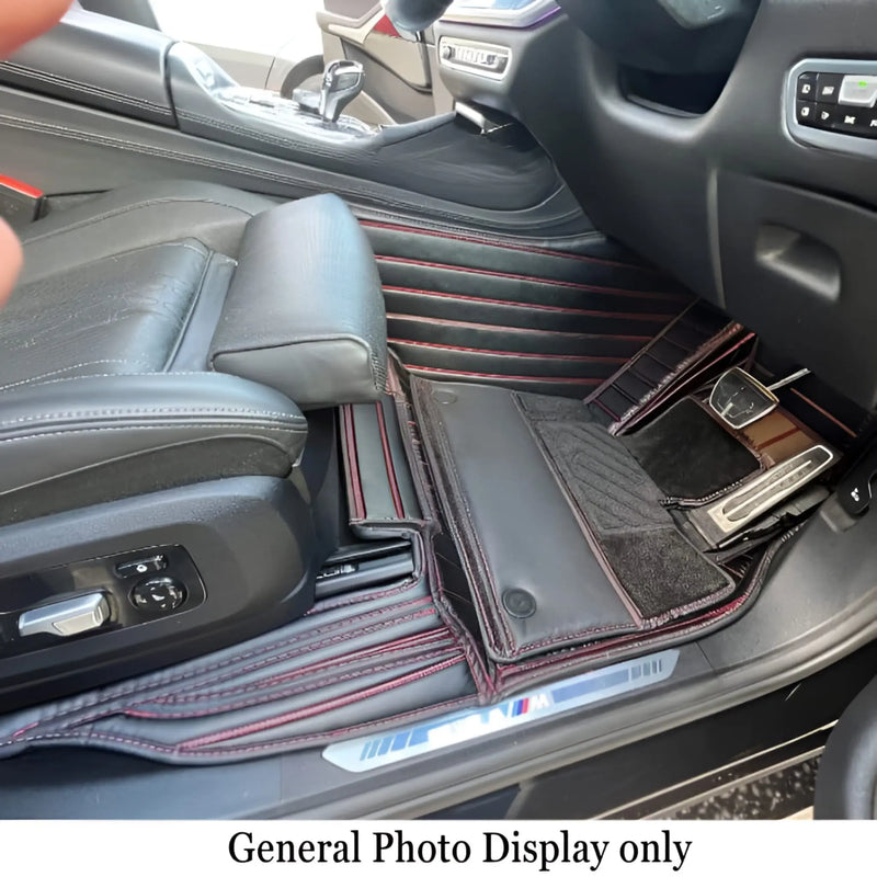 CarLux™ Custom Made Double Layer Nappa PU Leather Car Floor Mats For Tesla