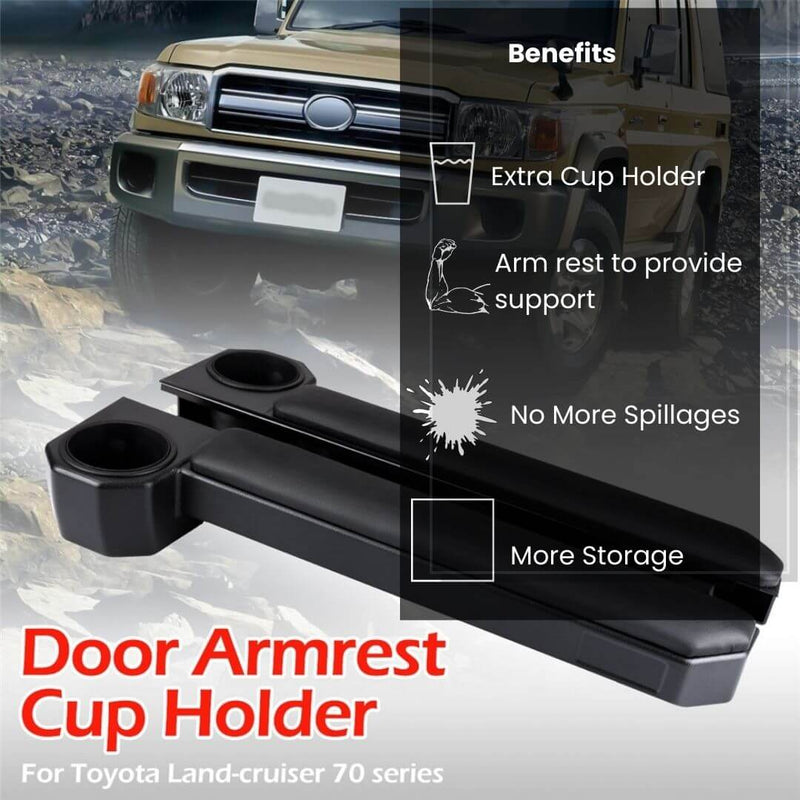 Magnetic Cruiser™ Driver & Passenger Door Armrest  For Toyota Land Cruiser 70 Series (Small)