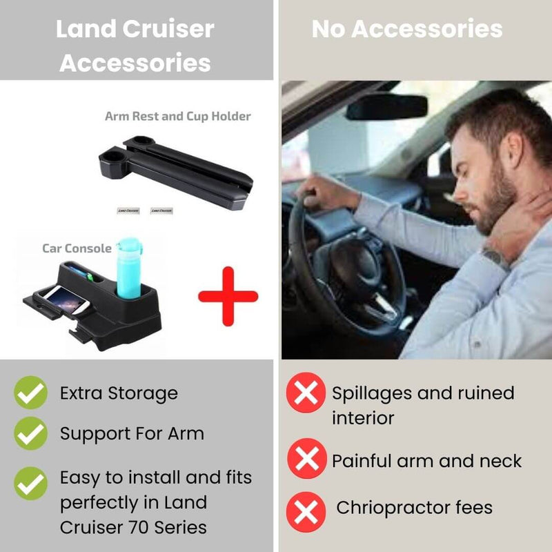 Magnetic Cruiser™ Driver & Passenger Door Armrest 2.0 For Toyota Land Cruiser 70 Series