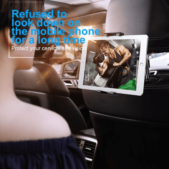 Adjustable Car Back Seat Headrest iPad iPhone and Tablet Holder