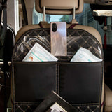 CarLux™ Universal Car Seat Back Protector Leather Mats Ipad & Mobile Holder