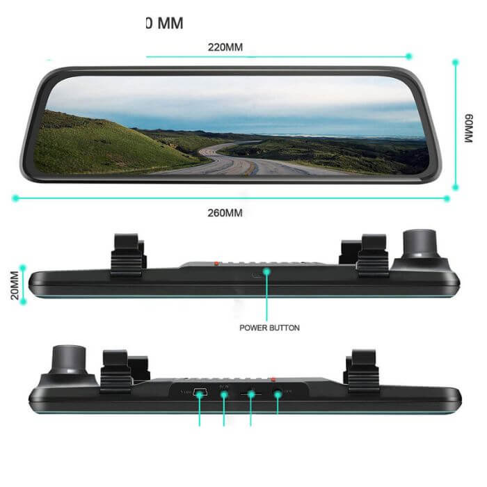 CamDash™ Smart Car Mirror Dash Cam Front & Rear