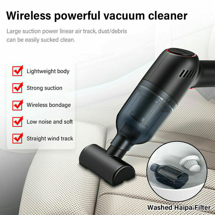 VCleaner™ Mini Cordless Car Vacuum Cleaner – Strong Suction & Portable ...