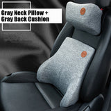 Memory Foam Car Seat Neck Headrest and Lumbar Cushion Support