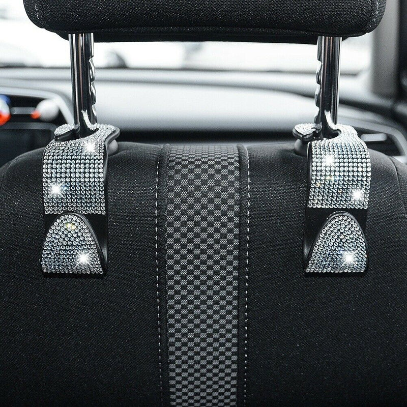 VIP™  2 x Bling Car Seat Back Hanger Hooks for Handbags and Groceries