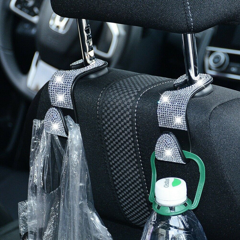 VIP™  2 x Bling Car Seat Back Hanger Hooks for Handbags and Groceries