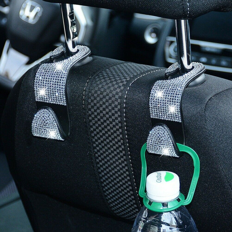 VIP™  2 x Bling Car Seat Back Hanger Hooks for Handbags and Groceries