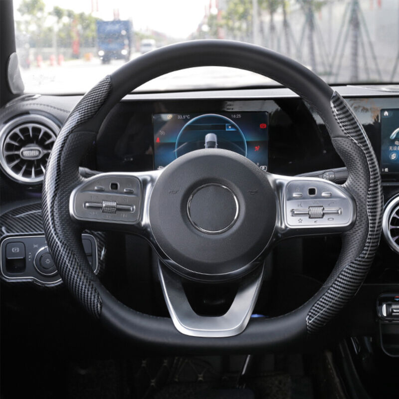 AntiSlip™ Car Steering Wheel Protector Cover Carbon Fiber Pattern Anti-Slip Breathable