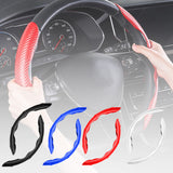 AntiSlip™ Car Steering Wheel Protector Cover Carbon Fiber Pattern Anti-Slip Breathable